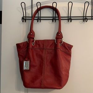 Sexy red leather should purse